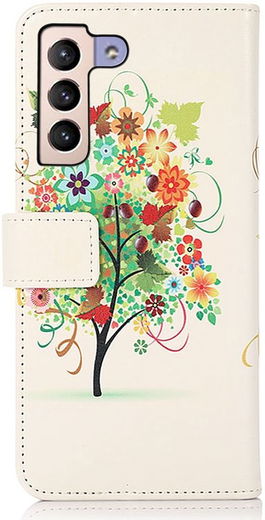 Samsung Galaxy S23 Plus Hoesje Portemonnee Book Case Flower Print afbeelding 3