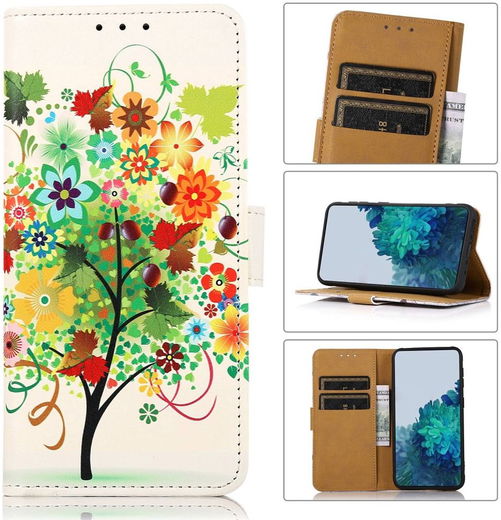 Samsung Galaxy S23 Plus Hoesje Portemonnee Book Case Flower Print afbeelding 7