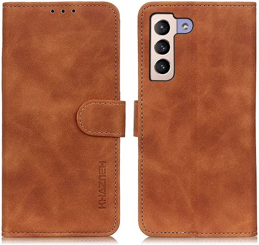 KHAZNEH Samsung Galaxy S23 Plus Hoesje Retro Wallet Book Case Bruin afbeelding 7