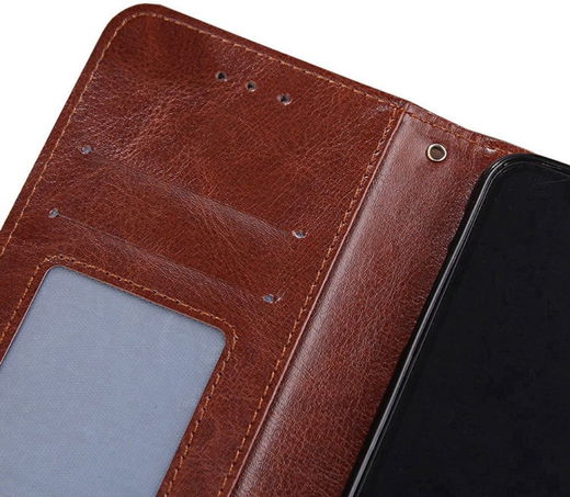 Oppo A57 / A57s / A77 Hoesje Wallet Book Case Kunstleer Bruin afbeelding 5