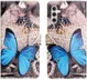 Samsung Galaxy A14 Hoesje Portemonnee Book Case Butterfly Print afbeelding 4
