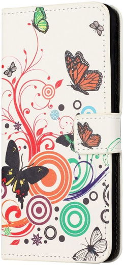 Samsung Galaxy A14 Hoesje Portemonnee Book Case Vlinder Print afbeelding 3