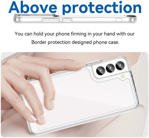 Samsung Galaxy S23 Plus Hoesje Hybride Back Cover Transparant afbeelding 4