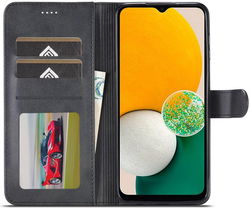 LC.IMEEKE Samsung Galaxy A14 Hoesje Portemonnee Book Case Zwart afbeelding