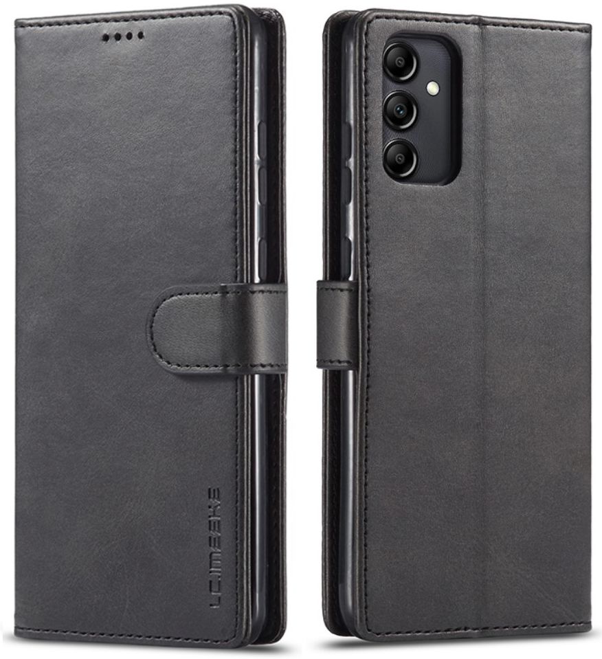 LC.IMEEKE Samsung Galaxy A14 Hoesje Portemonnee Book Case Zwart afbeelding 2