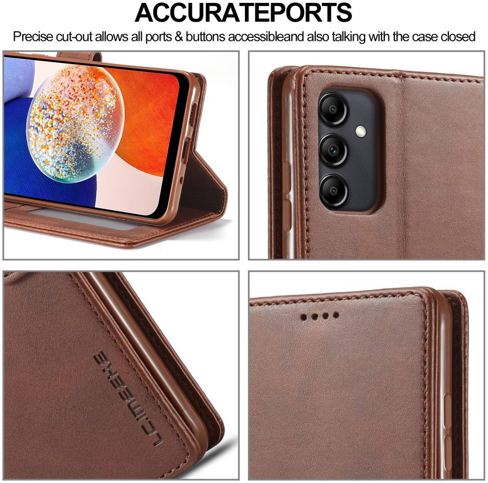 LC.IMEEKE Samsung Galaxy A14 Hoesje Portemonnee Book Case Zwart afbeelding 6