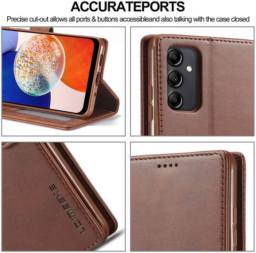 LC.IMEEKE Samsung Galaxy A14 Hoesje Portemonnee Book Case Zwart afbeelding 6