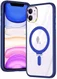 Apple iPhone 11 Hoesje MagSafe Back Cover Kickstand Transparant Blauw afbeelding 1