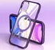Apple iPhone 11 Hoesje MagSafe Back Cover Kickstand Transparant Zwart afbeelding 7
