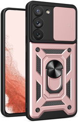 Samsung Galaxy S23 Plus Hoesje Camera Slider en Kickstand Ring Roze afbeelding
