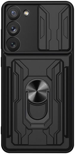 Samsung Galaxy S23 Plus Hoesje Camera Slider/Ring/Kaarthouder Paars afbeelding 3