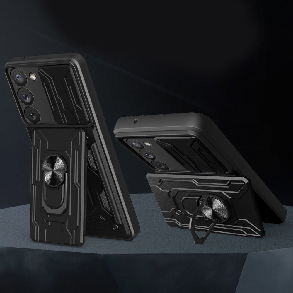 Samsung Galaxy S23 Plus Hoesje Camera Slider/Ring/Kaarthouder Paars afbeelding 6