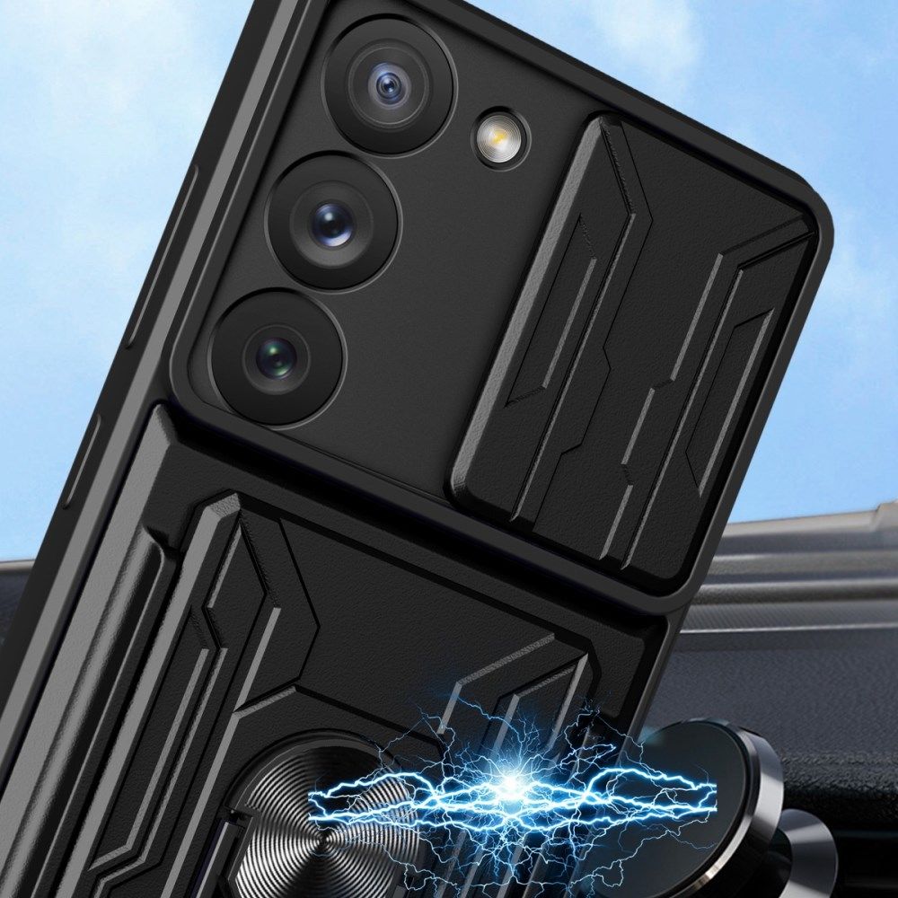 Samsung Galaxy S23 Plus Hoesje Camera Slider/Ring/Kaarthouder Paars afbeelding 7