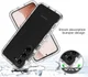Samsung Galaxy S23 Hoesje Volledig Schokbestendig Transparant Zwart afbeelding 4