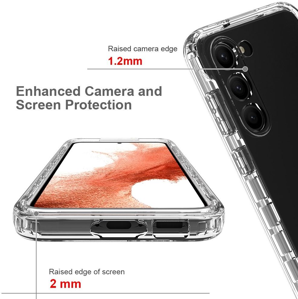 Samsung Galaxy S23 Hoesje Volledig Schokbestendig Transparant Zwart afbeelding 6