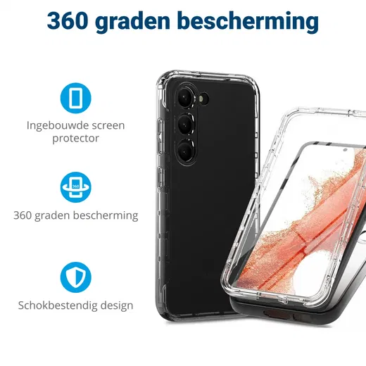 Samsung Galaxy S23 Plus Hoesje Full Protect 360° Transparant afbeelding 2
