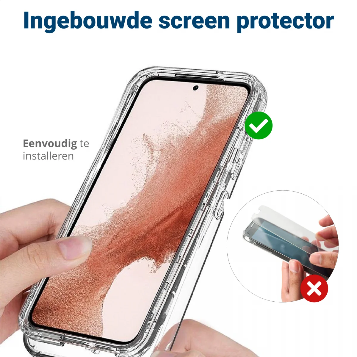 Samsung Galaxy S23 Plus Hoesje Full Protect 360° Transparant Zwart afbeelding 7