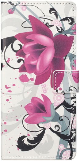 Samsung Galaxy S23 Plus Hoesje Portemonnee Book Case Rozen Print afbeelding 1