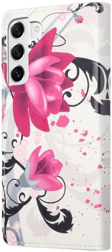 Samsung Galaxy S23 Plus Hoesje Portemonnee Book Case Rozen Print afbeelding 5