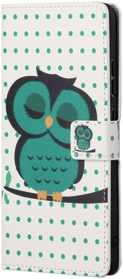 Samsung Galaxy S23 Hoesje Portemonnee Book Case Uilen Print afbeelding 4
