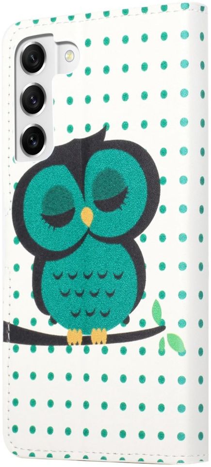 Samsung Galaxy S23 Hoesje Portemonnee Book Case Uilen Print afbeelding 5