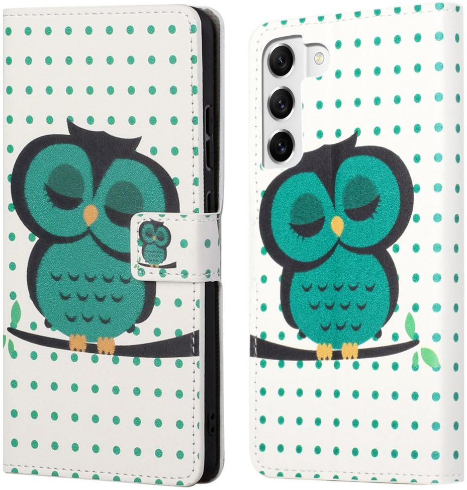 Samsung Galaxy S23 Hoesje Portemonnee Book Case Uilen Print afbeelding 6