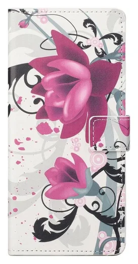 Samsung Galaxy S23 Hoesje Portemonnee Book Case Rozen Print afbeelding 1