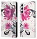 Samsung Galaxy S23 Hoesje Portemonnee Book Case Rozen Print afbeelding 6