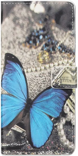 Samsung Galaxy S23 Hoesje Portemonnee Book Case Vlinder Print afbeelding 1