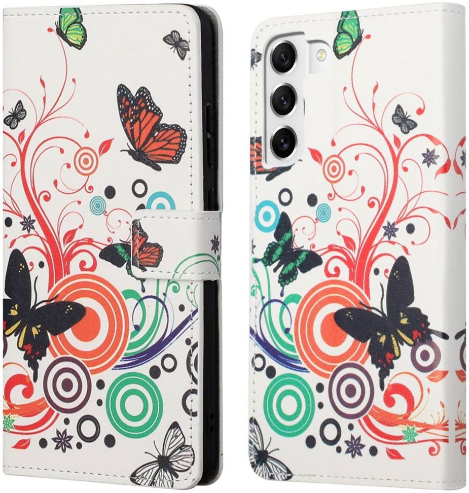 Samsung Galaxy S23 Hoesje Portemonnee Book Case Butterfly Print afbeelding 6