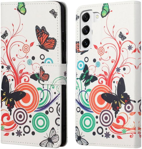 Samsung Galaxy S23 Hoesje Portemonnee Book Case Butterfly Print afbeelding 6