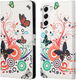 Samsung Galaxy S23 Hoesje Portemonnee Book Case Butterfly Print afbeelding 6