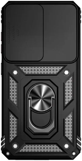 Samsung Galaxy S23 Hoesje met Camera Slider en Kickstand Ring Zwart afbeelding 2