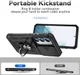 Samsung Galaxy S23 Hoesje met Camera Slider en Kickstand Ring Zwart afbeelding 6