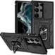 Samsung Galaxy S23 Ultra Hoesje Camera Slider en Kickstand Ring Zwart