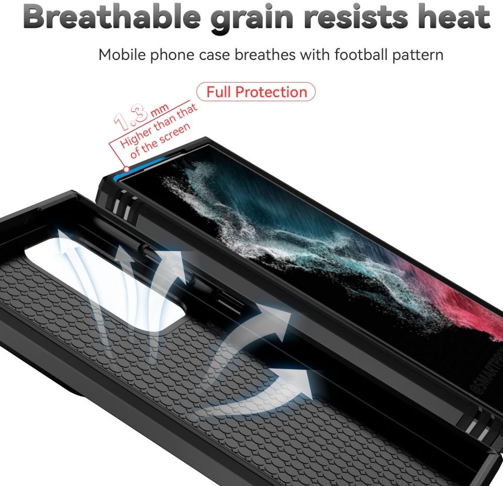 Samsung Galaxy S23 Ultra Hoesje Camera Slider en Kickstand Ring Zwart afbeelding 7