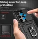 Samsung Galaxy S23 Ultra Hoesje Camera Slider en Kickstand Ring Zwart afbeelding 3