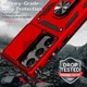 Samsung Galaxy S23 Ultra Hoesje Camera Slider en Kickstand Ring Rood afbeelding 5