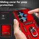 Samsung Galaxy S23 Ultra Hoesje Camera Slider en Kickstand Ring Rood afbeelding 3
