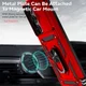 Samsung Galaxy S23 Ultra Hoesje Camera Slider en Kickstand Ring Rood afbeelding 4