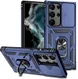 Samsung Galaxy S23 Ultra Hoesje Camera Slider en Kickstand Ring Blauw afbeelding 1