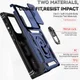 Samsung Galaxy S23 Ultra Hoesje Camera Slider en Kickstand Ring Blauw afbeelding 7