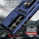 Samsung Galaxy S23 Ultra Hoesje Camera Slider en Kickstand Ring Blauw afbeelding 4
