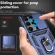 Samsung Galaxy S23 Ultra Hoesje Camera Slider en Kickstand Ring Blauw afbeelding 3