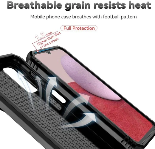 Samsung Galaxy A14 Hoesje met Magnetische Kickstand Ring Zwart afbeelding 6