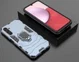 Samsung Galaxy A14 Hoesje Magnetische Kickstand Ring Blauw afbeelding 5