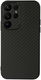 Samsung Galaxy S23 Ultra Hoesje Carbon Fiber Back Cover Zwart afbeelding 1