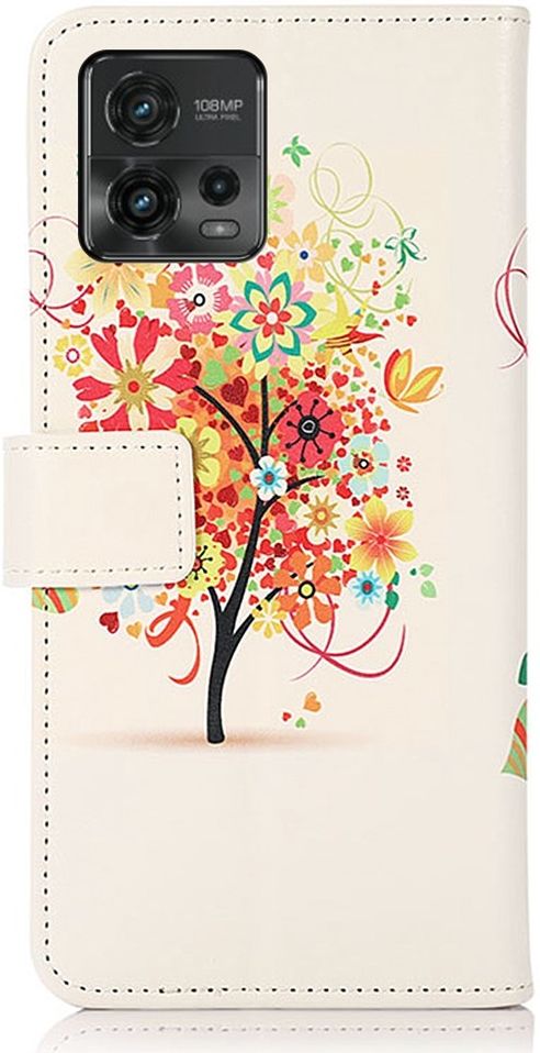 Motorola Moto G72 Hoesje Portemonnee Book Case Tree Print afbeelding 3