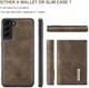 Samsung Galaxy S23 Plus Hoesje met Magnetische Kaarthouder Bruin afbeelding 12