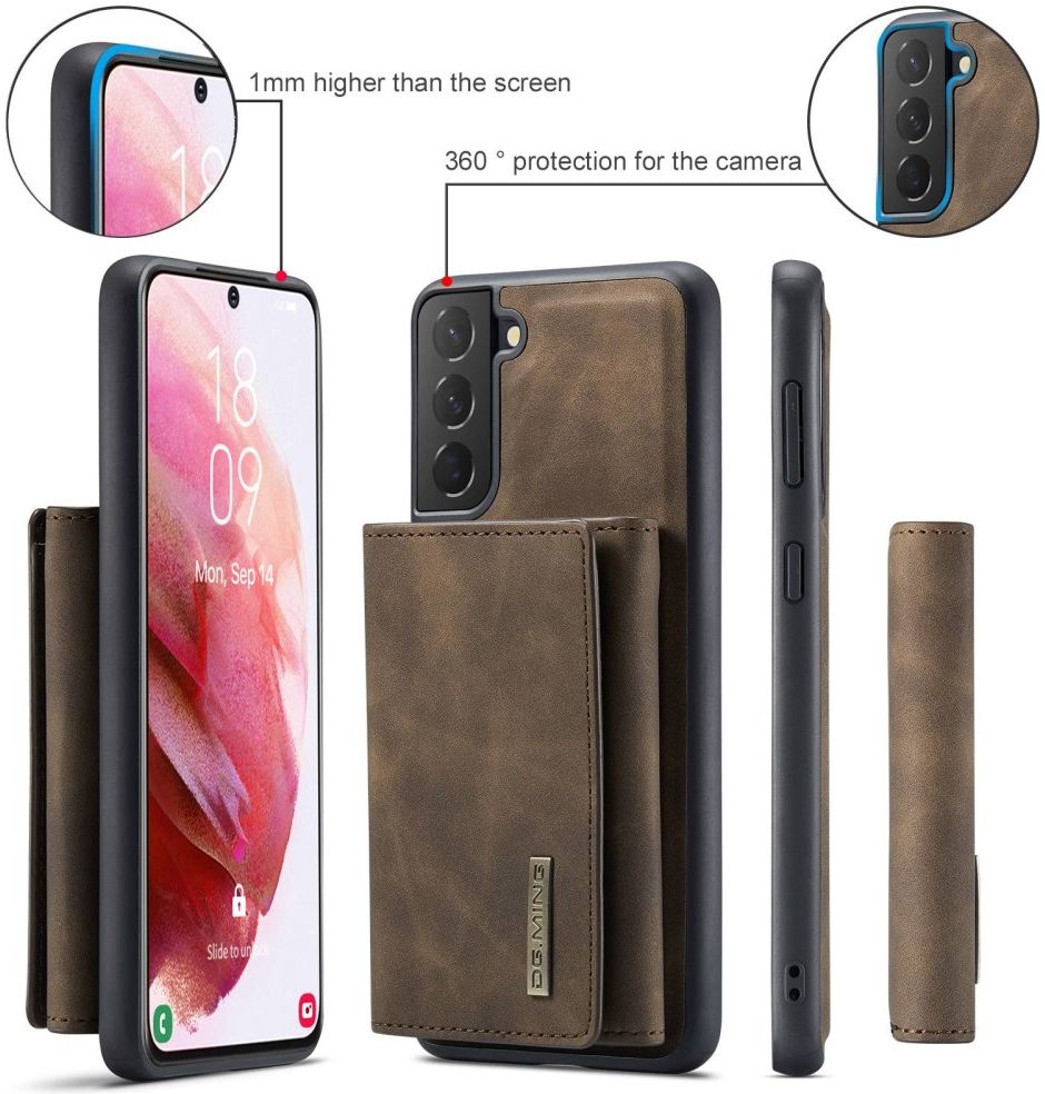 Samsung Galaxy S23 Plus Hoesje met Magnetische Kaarthouder Bruin afbeelding 15